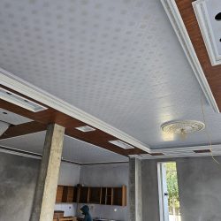 Trần Dát Vàng Máng Đèn Trắng