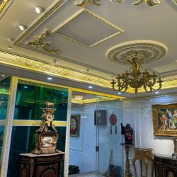 Trần Dát Vàng Phào Pu Trắng Dát Vàng Phong Cách Tân Cổ Điển